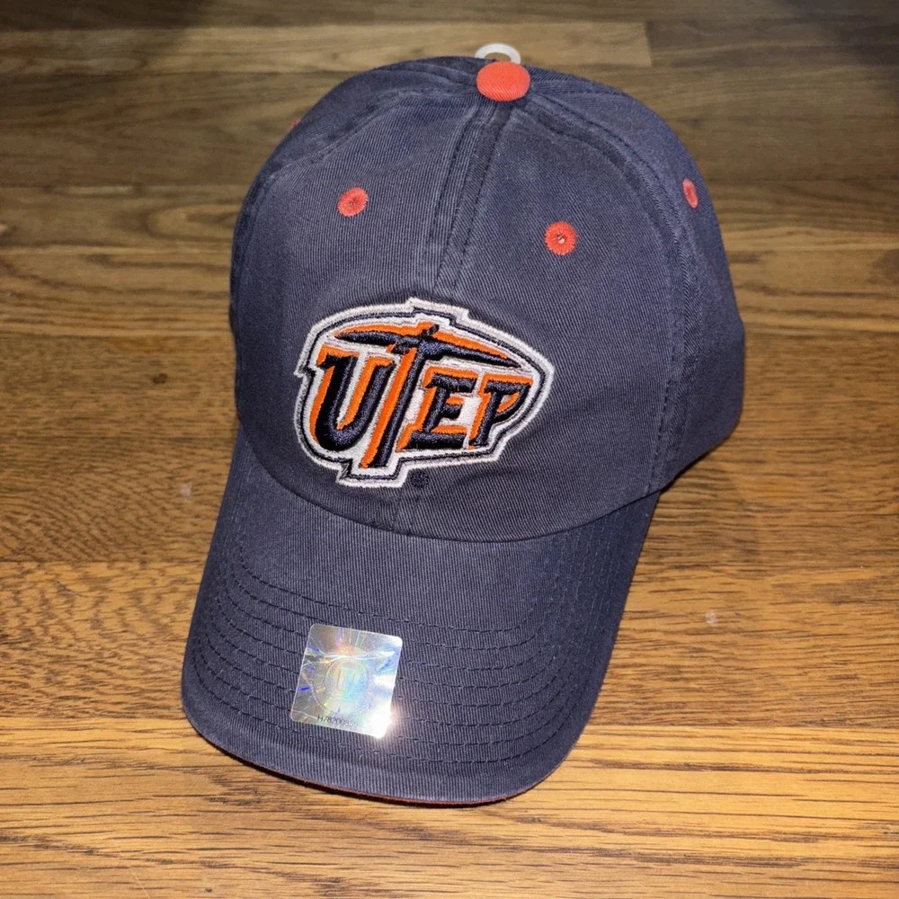 NEW UTEP Miners Y2K Top of the World Navy‎ Orange Adjustable Strapback Hat